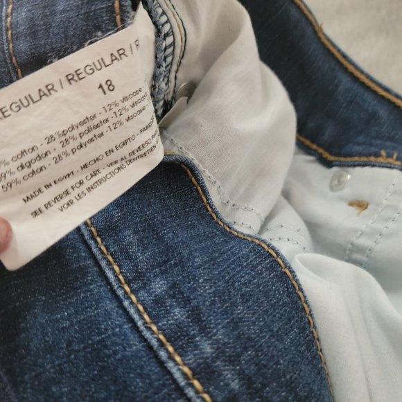 Gloria Vanderbilt Womens Jeans 18 All Around Slim Amanda Capri Dark CAP30E - Picture 9 of 9